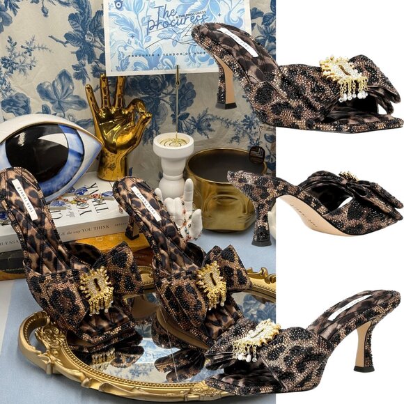 Gianni Bini Shoes - 🆕 GIANNI BINI 🧿NWOB PeekaTwo Leopard Print Crystal Keyhole Ornament Sandal Sz8